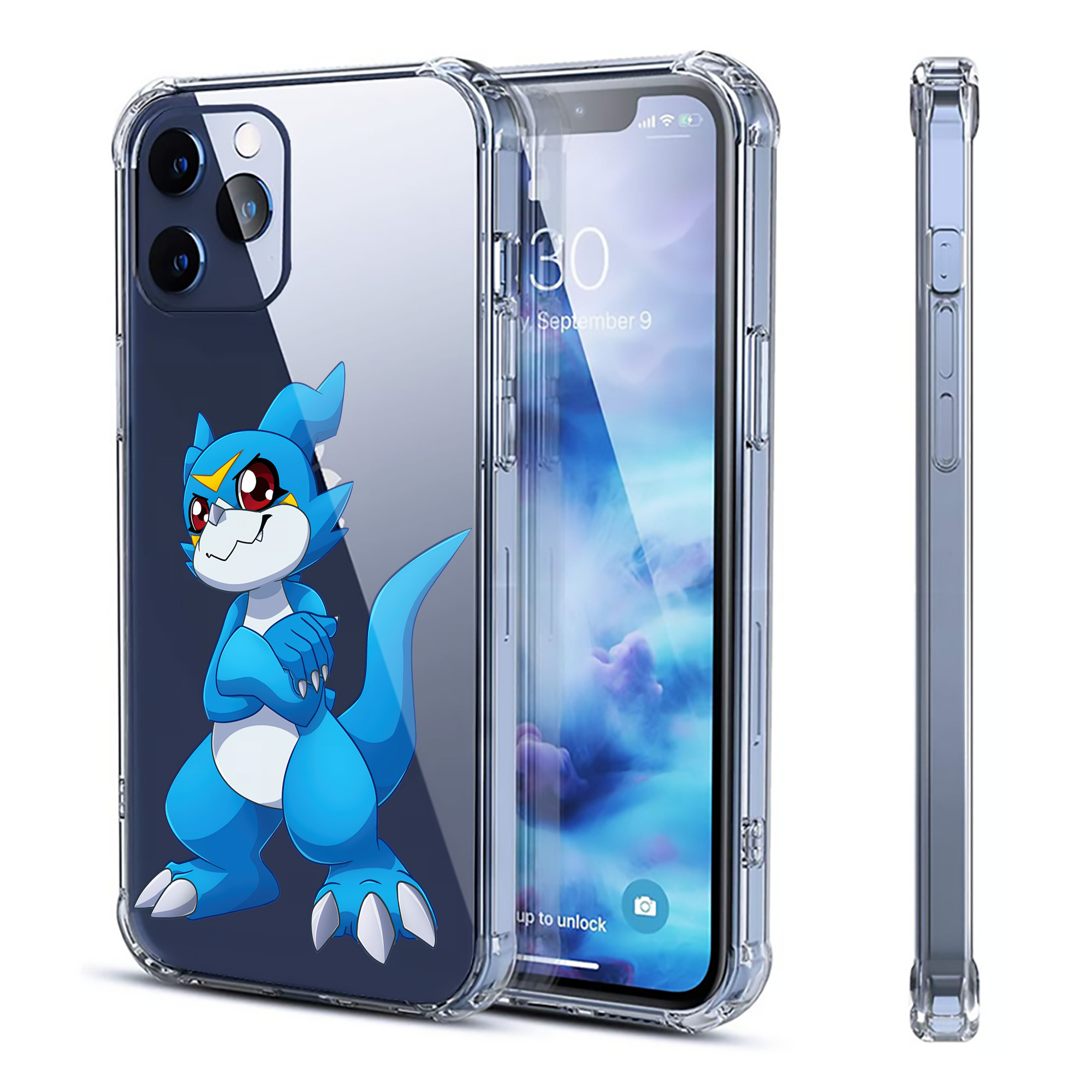 （画像用） Digimon デジタルモンスター/デジモン 【iPhone 12シリーズ対応】透明スマホケース（クリアソフトケース）